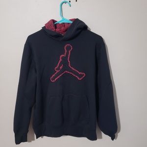 Black and red Jordan hoodie kids size Xl